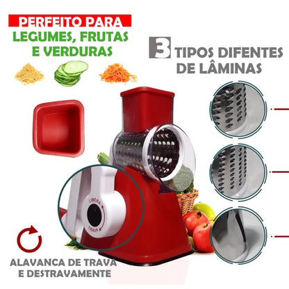 Cortador Fatiador Ralador 3 em 1 — Mandoline de Cozinha