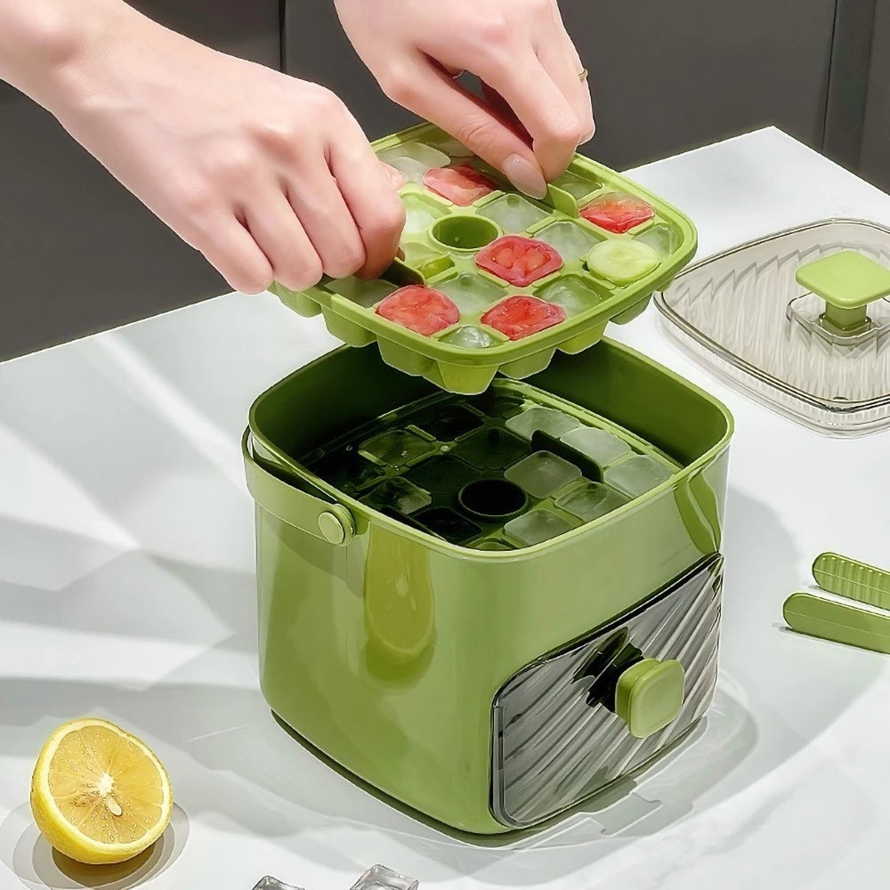 Dispenser de Gelo 48 Cubos com Gaveta e Botão Solta Gelo + Pegador