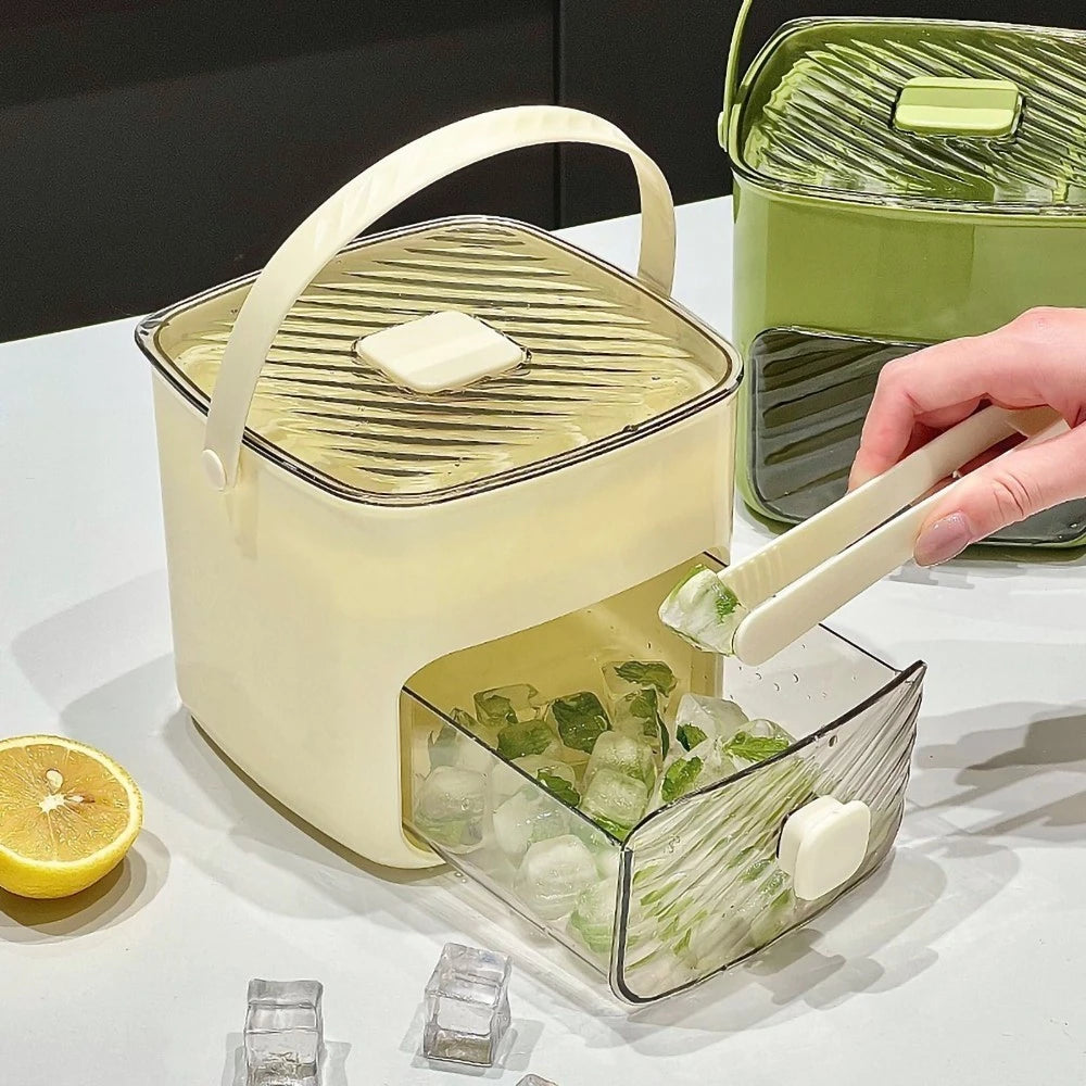 Dispenser de Gelo 48 Cubos com Gaveta e Botão Solta Gelo + Pegador