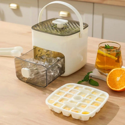 Dispenser de Gelo 48 Cubos com Gaveta e Botão Solta Gelo + Pegador